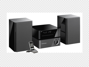 MAS 111 - Black - Stereo music system with DAB/FM RDS tuner, The Bridge III included - Left